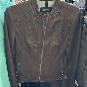 Women's Brown FauxLeather Jacket